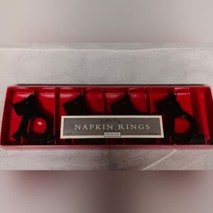 Restoration Hardware Scottie Dog Napkin Rings Set of 8
